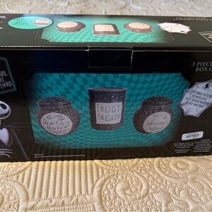 🖤 NEW Disney Tim Burton’s The Nightmare Before Christmas Trinket Jar Set 3 Piece